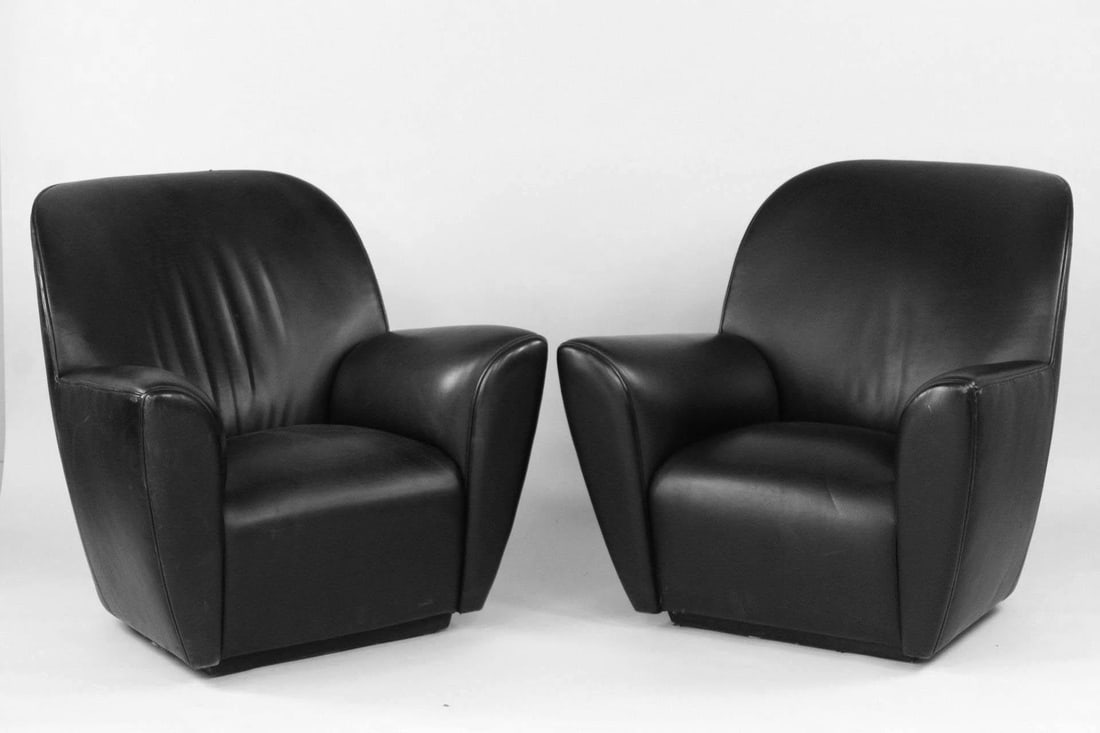 Pair of Martin Linder 'America' Leather Chairs, Spinneybeck Design America (1 of 14)