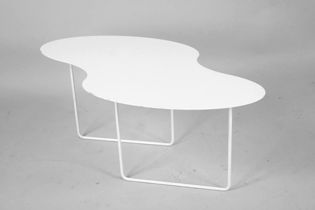 Amoeba Shaped Biomorphic Enamel Coffee Table (1 of 8)