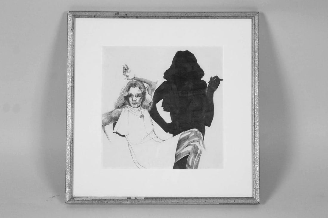 Warhol Superstar Jackie Curtis Portrait Pencil & Ink Drawing (1 of 13)