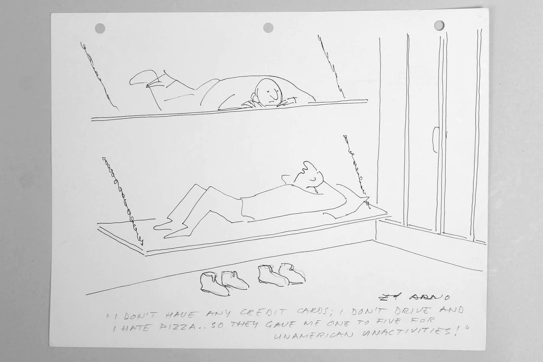 Original Ed Arno New Yorker Cartoon Drawing, Political "Unamerican Unactivities!" (1 of 9)