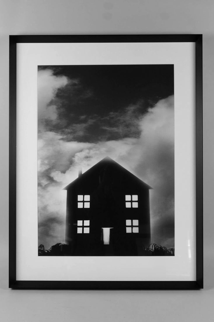 Nitin Vadukul B&W Photo Framed, House at Night (1 of 8)