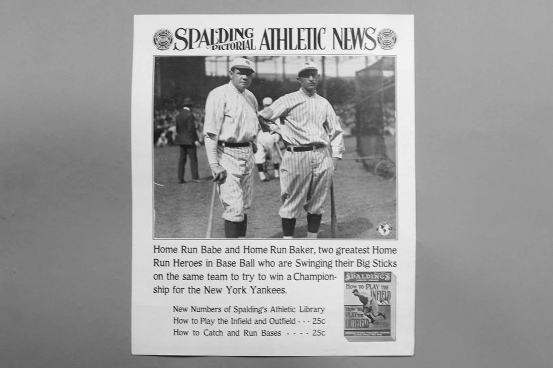 Original Spalding Poster; Babe Ruth & Home Run Baker (1 of 13)