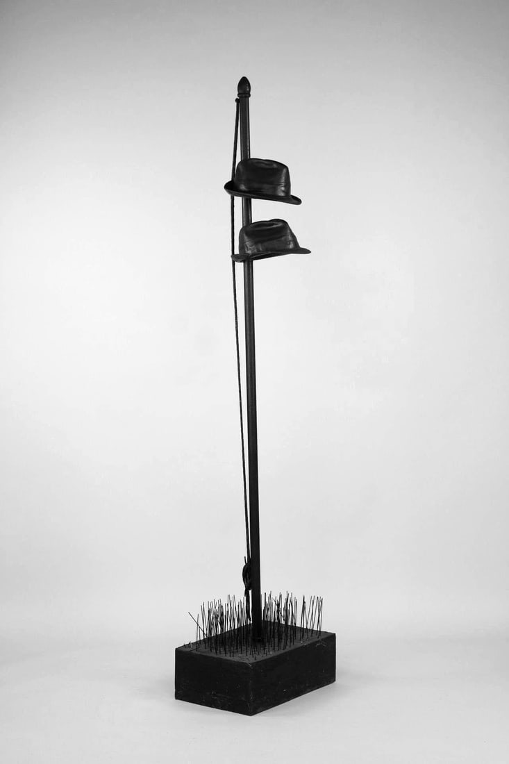 Francoise Fineman Modernist Sculpture, Hat Flagpole with Spikes, 7 of 7 (1 of 13)