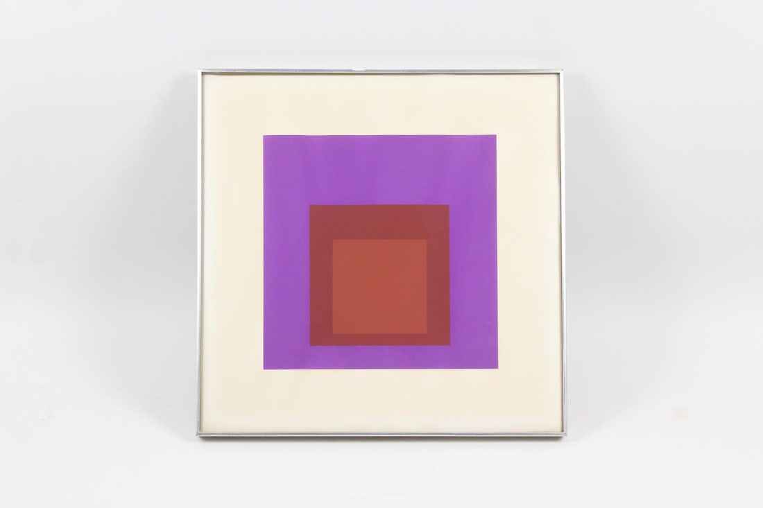 Josef Albers Modernist Screenprint, Palatial