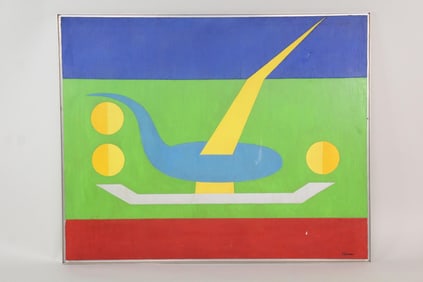 Large David Arnow Minimalist Abstract Painting