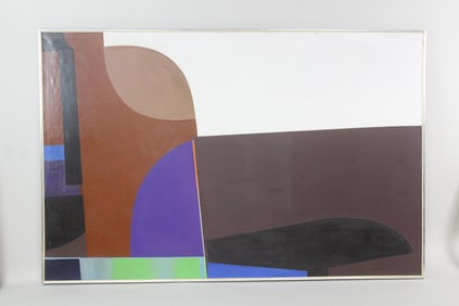 Large Minimalist Abstract Painting by George Kanelous 1969
