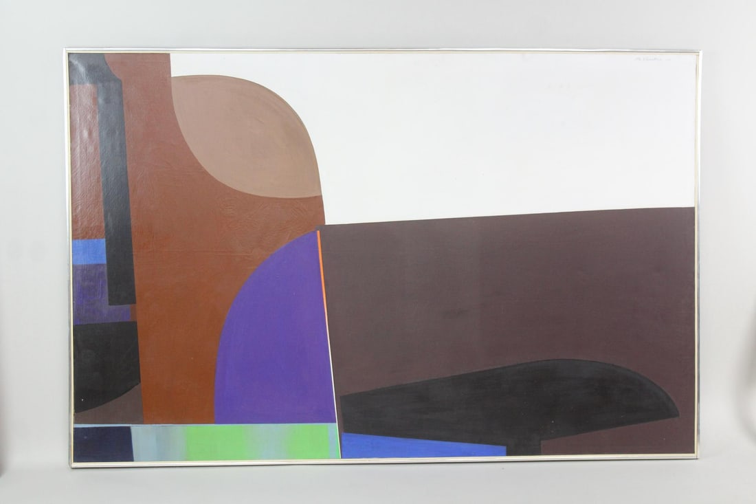 Large Minimalist Abstract Painting by George Kanelous 1969 (1 of 13)