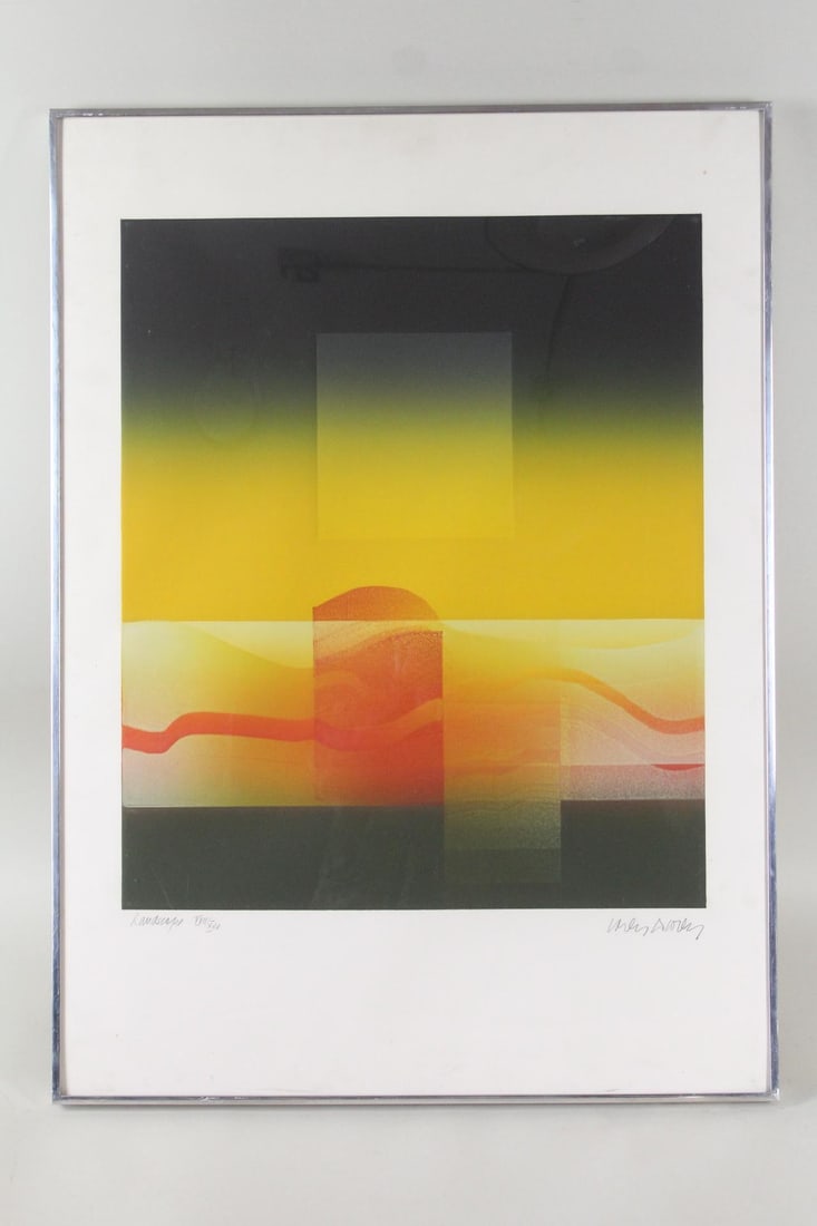 Carlos Davila Abstract Etching "Landscape" (1 of 12)