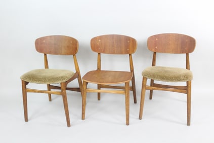 Set of 3 Jens Hjorth Danish Modern Dining Chairs