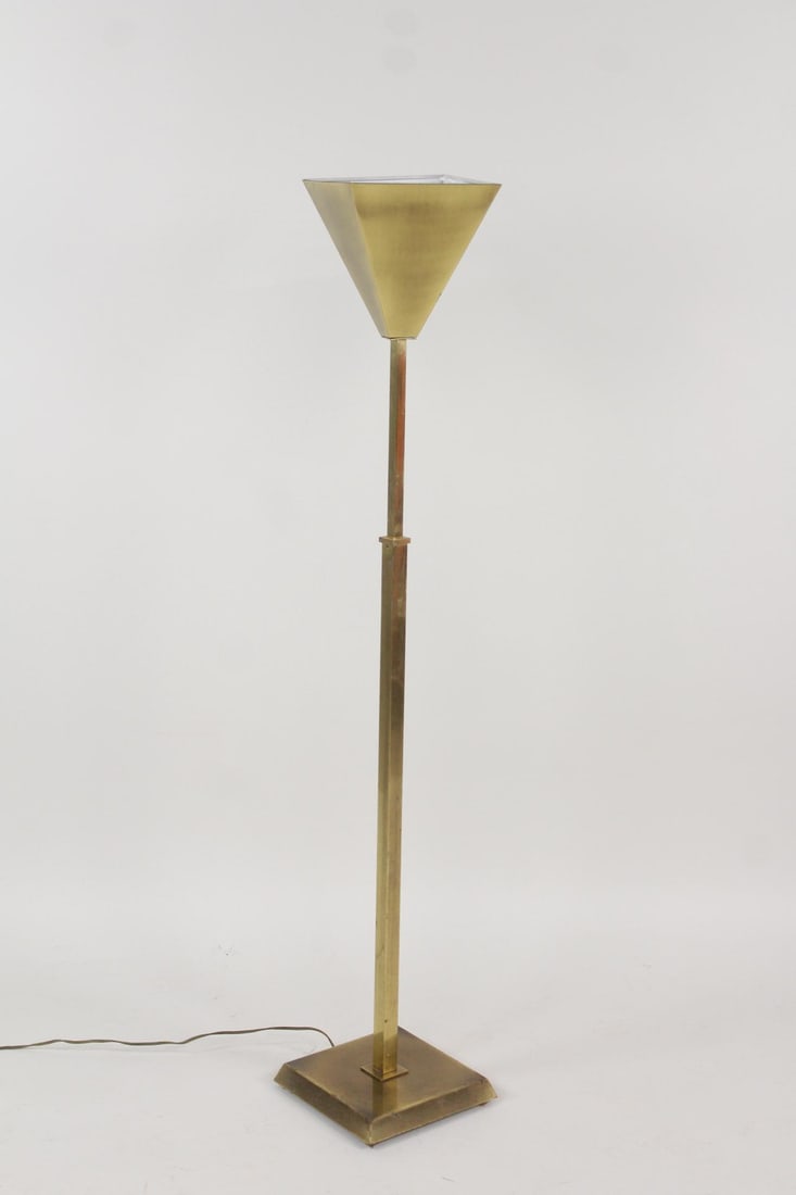 Minimalist Adjustable Height Brass Floor Lamp (1 of 12)