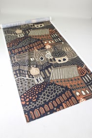 Mid-Century Modern Fabric Marimekko "Kumiseva" by Katsuji Wakisaka 1971