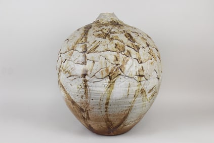 Huge Ceramic Studio Pottery Floor Vase, Japanese Tsubo