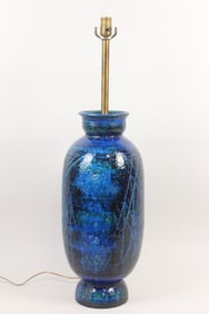 Large Aldo Londi for Bitossi Rimini Blue Lamp