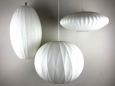 Set of 3 George Nelson Bubble Lights by Modernica