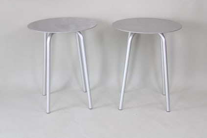 Pair of Konstantin Grcic for Emeco Parrish Aluminum Cafe Tables