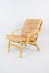 Leather & Bentwood Lounge Chair