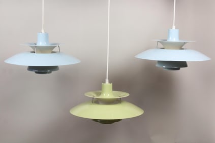 Set of 3 PH 5 Hanging Lamps, Poul Henningsen