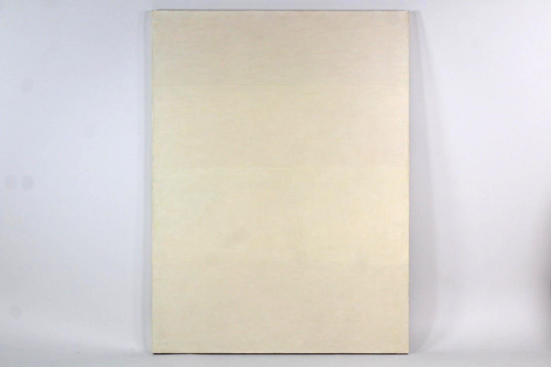 Large Clark Murray Monochromatic Minimalist Painting, Cream 1998 (1 of 12)