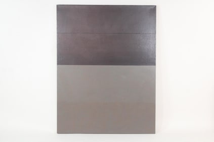 Large Clark Murray Monochromatic Minimalist Painting, Gray & Black