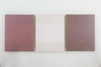 Group of 3 Clark Murray Monochromatic Minimalist Paintings, Purples