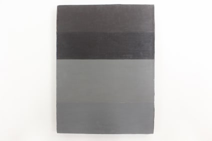 Minimalist Clark Murray Monochromatic Gradient Painting, Black to Gray
