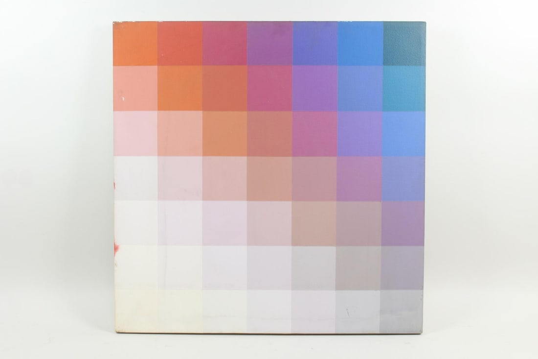 Clark Murray Minimalist Gradient Grid Op Art Painting (1 of 11)