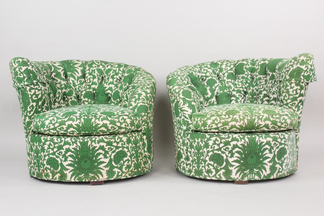 Pair of Vladimir Kagan Corkscrew Lounge Chairs (1 of 17)