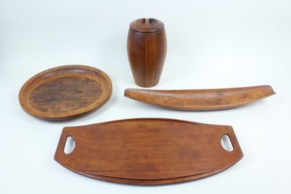 Lot of 4 Jens Quistgaard for Dansk Teak Serveware