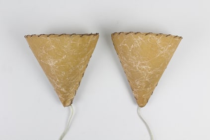 Pair of Cone Shaped Fiberglass Sconces