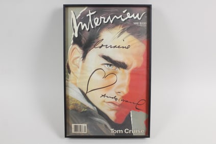 Interview Magazine 1986 Tom Cruise, Signed by Andy Warhol