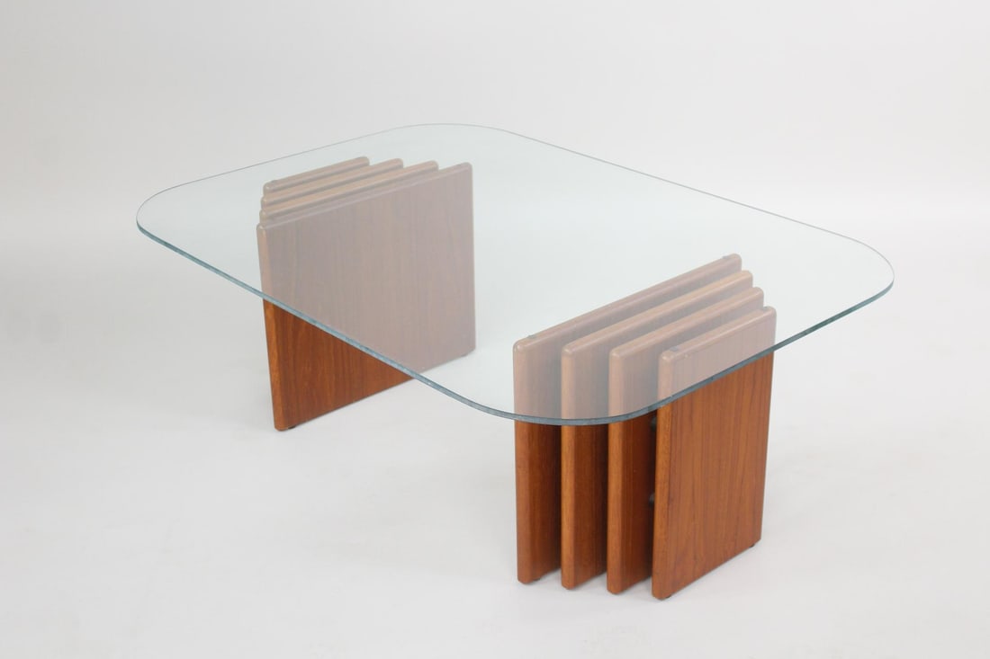 Danish Modern Stacked Teak Coffee Table (1 of 9)