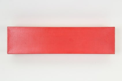 Clark Murray Minimalist Red Monochromatic Rectangle Painting
