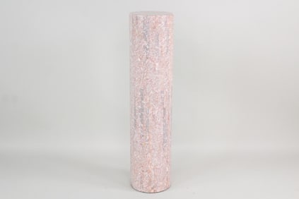 Pink Marble Tessellated Column Display Pedestal