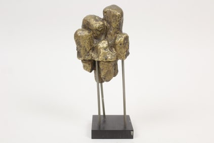 Brutalist Bronze Organic Abstract Sculpture, Tallix Founrdry
