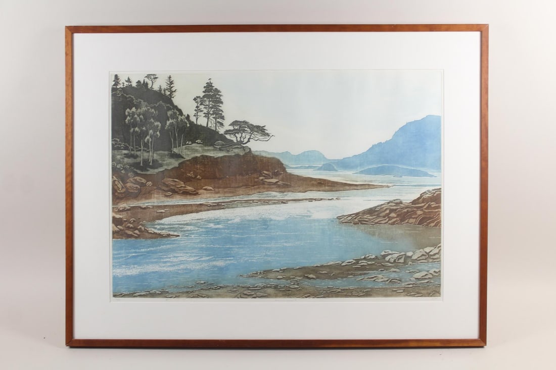 Anne Tuttle Etching "Rippling Shores" (1 of 9)