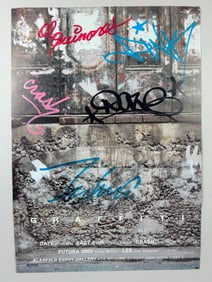Graffiti 1992 Exhibition Poster, Signed by Crash, Futura, Daze, Lee, Lady Pink