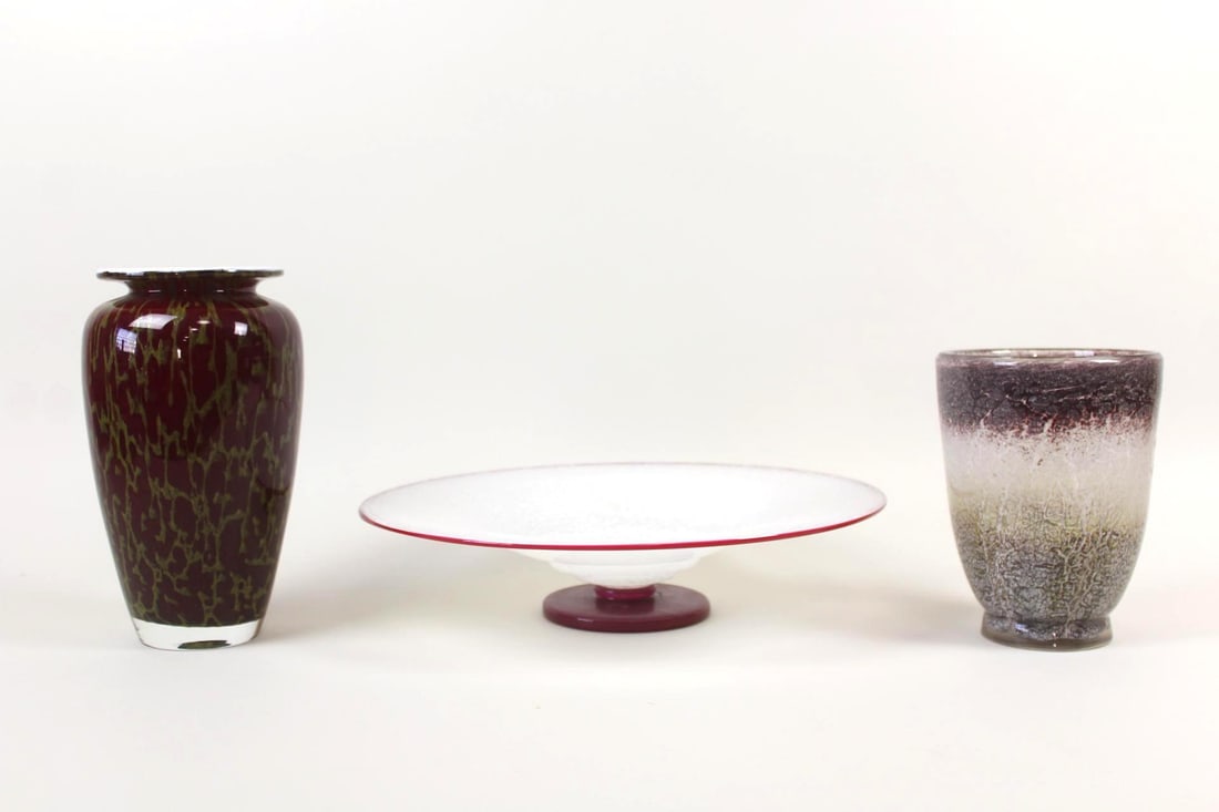 Lot of 3 Art Deco WMF "Ikora" Glass, Karl Wiedmann (1 of 10)