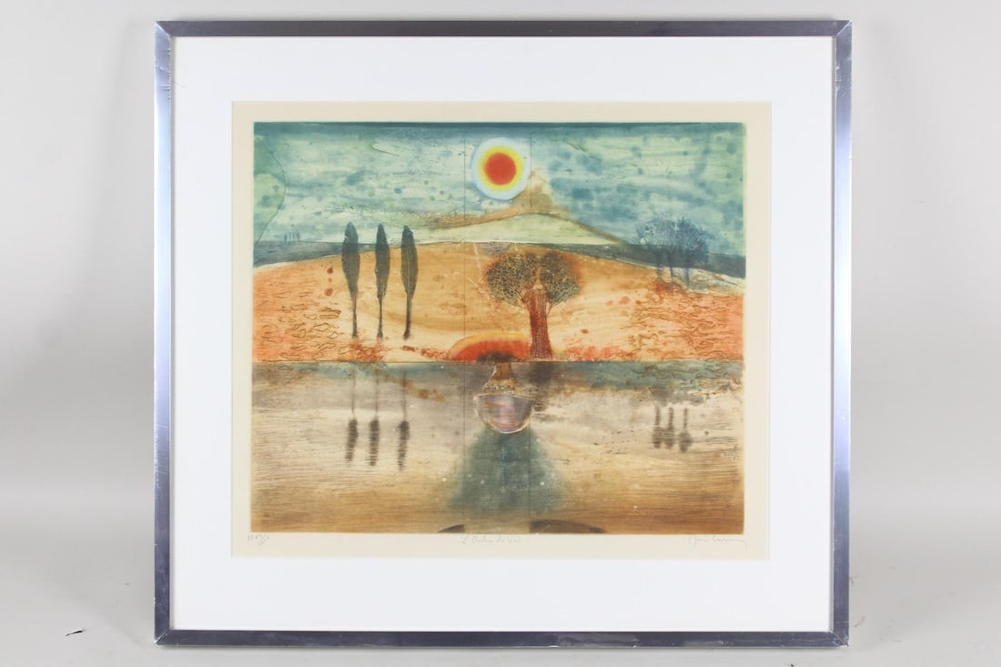 Rene Carcan Aquatint Etching "L' Arbre de Vie" , "Tree of Life" (1 of 17)