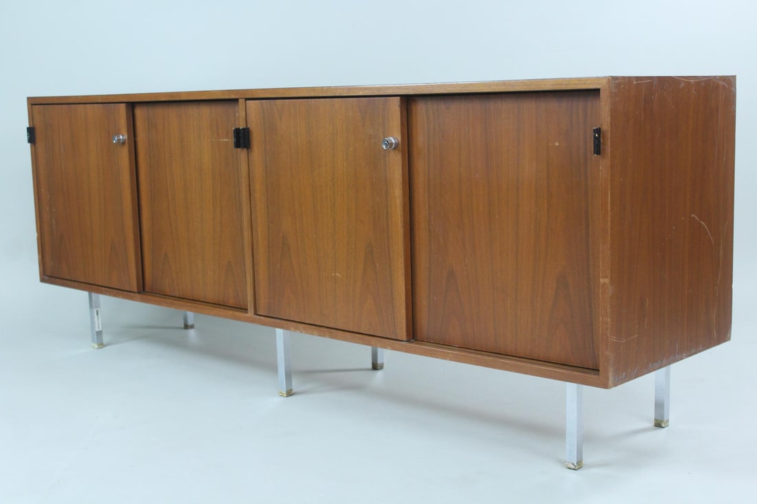 Florence Knoll Credenza, Leather Pulls, 1 of 2 (1 of 16)