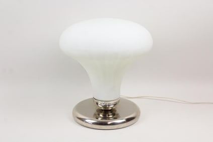 Murano Space Age Frosted Glass Mushroom Lamp