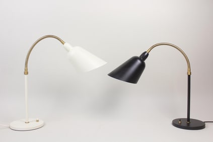 Pair of Black & White Arne Jacobsen Lamps by &Tradition