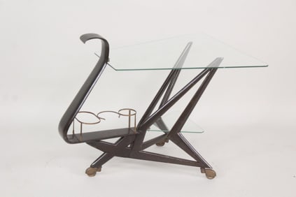 Italian "Cigno" Bar Cart by Cesare Lacca
