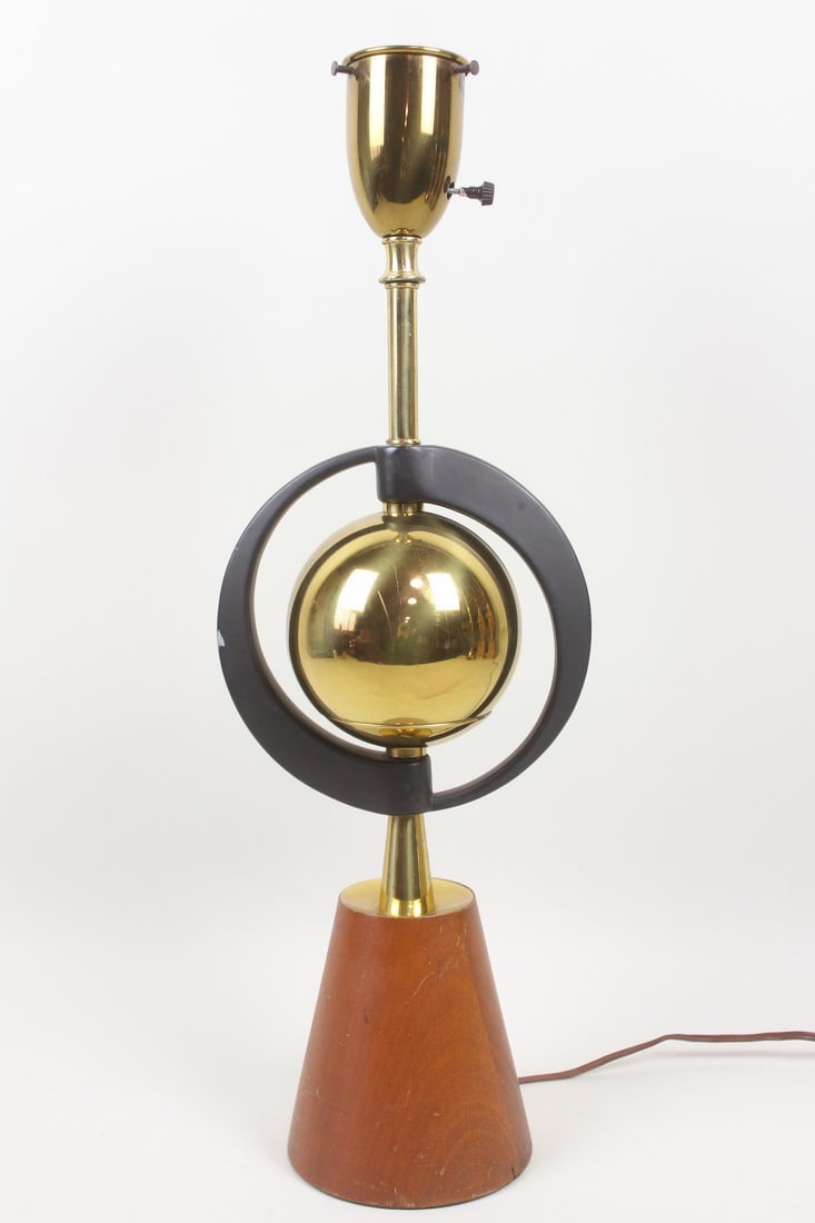 Mid Century Modern Brass Atomic Globe Lamp by Rembrandt (1 of 11)
