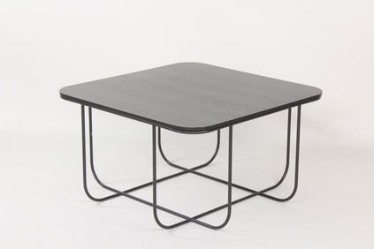 Black Wood Topped "Cage" Coffee Table by Menu