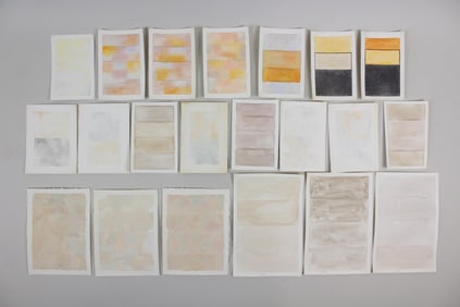 Group of 20 Clark Murray Gradient Paintings; Tans & Yellows
