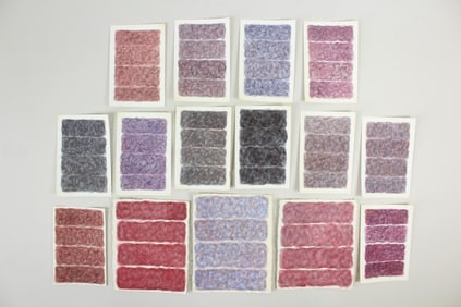 Group of 15 Clark Murray Gradient Paintings; Red, Blue & Brown