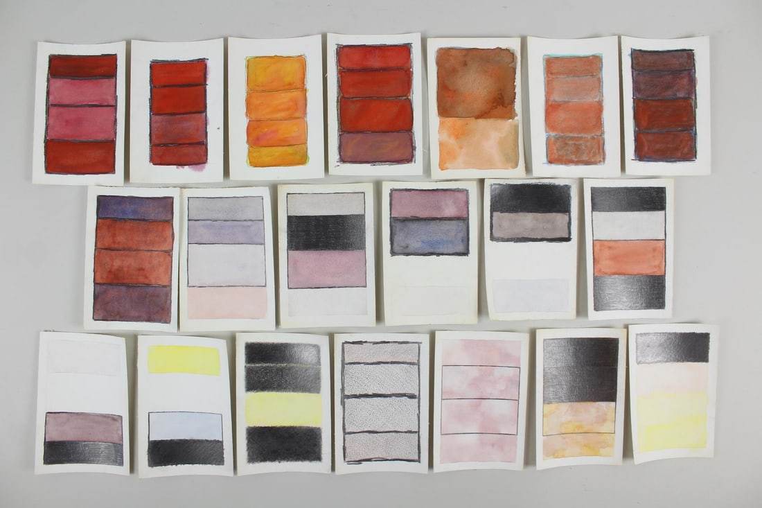 Group of 20 Clark Murray Gradient Paintings; Pink, Purple & Orange (1 of 17)