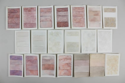 Group of 20 Clark Murray Gradient Paintings; Pink, Purple & Muted Tones