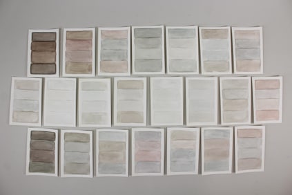 Group of 22 Clark Murray Gradient Paintings, Muted Colors