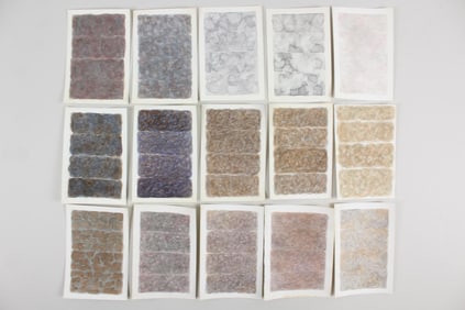 Group of 15 Clark Murray Gradient Paintings; Textured Muted Tones